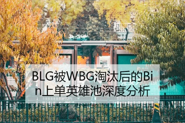 BLG被WBG淘汰后的Bin上单英雄池深度分析